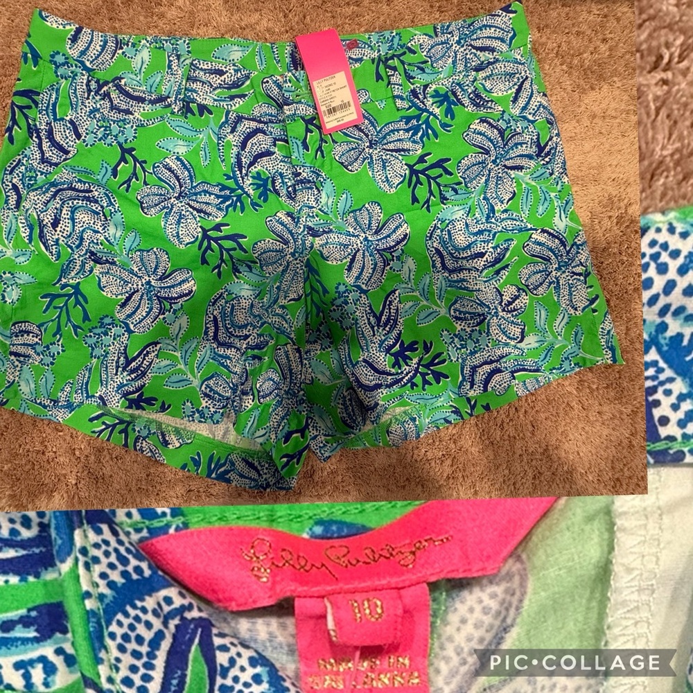 Lilly Pulitzer Green Floral Women's Shorts
